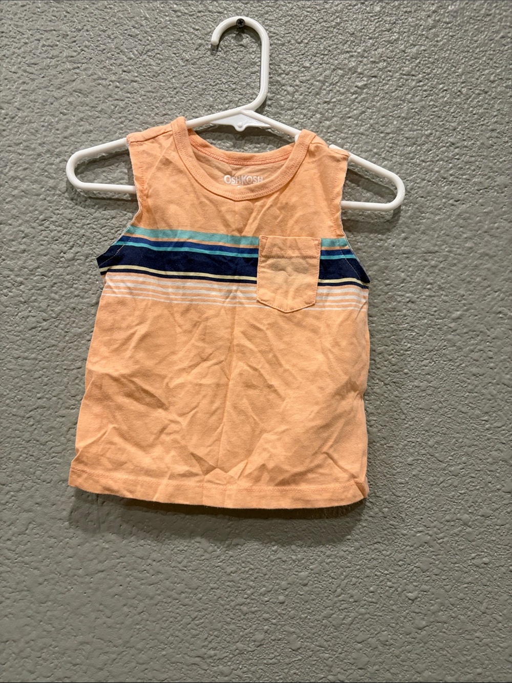 Peach Stripe Tank Top for Kids